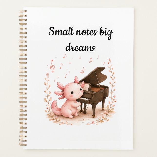 Pastel Axolotl Daily Planner (Front)