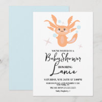 Pastel Axolotl Ocean Creature Baby Shower