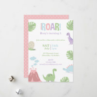Pastel Baby Dinosaur Kids Birthday Party