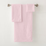 Pastel Baby Light Pink Solid Colour Minimalist  Bath Towel Set<br><div class="desc">Loveable light spring pastel pink colour. Minimalist simple modern trendy chic style pastel aestethic in delicate pink solid colour. Pink home decor,  pastel pink aesthetic decor,  pastel pink kitchen,  pastel pink colour. Pastel pink towel.</div>