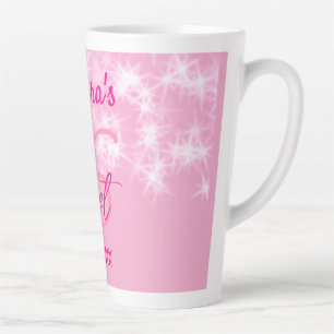 Pastel baby pink sweet 16 birthday add name da latte mug