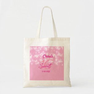 Pastel baby pink sweet 16 birthday add name da tote bag