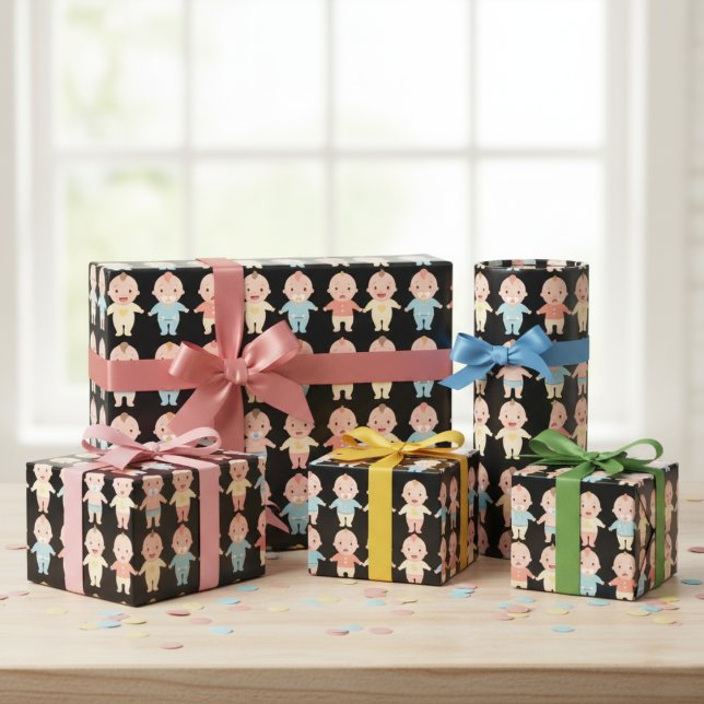 Pastel Baby Trio Wrapping Paper (Creator Uploaded)