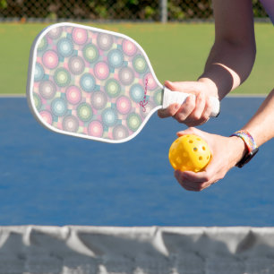 Pastel Background Personalised Pickleball Paddle
