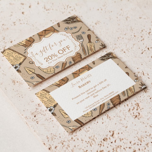 Pastel Bakery Branding Discount Card (Creator Uploaded)