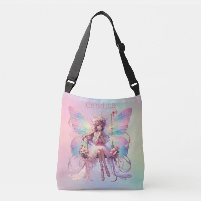 Pastel Ballerina Fairy Princess Girls Custom Crossbody Bag (Front)