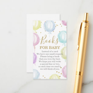 Pastel balloons books for baby Enclosure Card