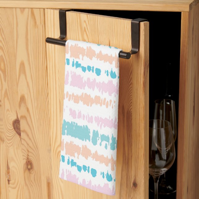 Pastel Batik Pattern Tea Towel (Thirds Fold)