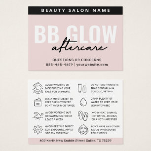 Pastel BB Glow Facial After Care Instruction Card