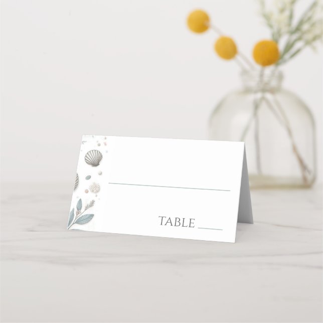 Pastel Beach Place Card (Front)