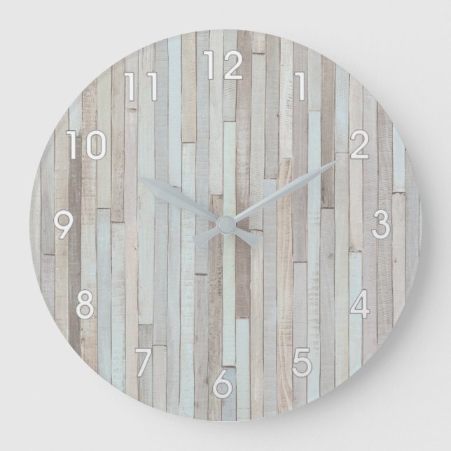 PASTEL BEACH WOOD CLOCK (Front)