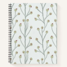 Pastel berry note book, pattern design,