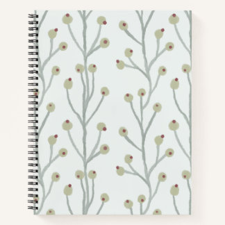 Pastel berry note book, pattern design, notebook