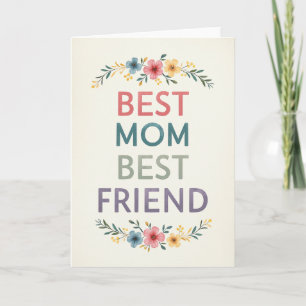 Pastel Best Mum Best Friend Card