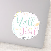 Pastel Bible Quote It is well with my soul