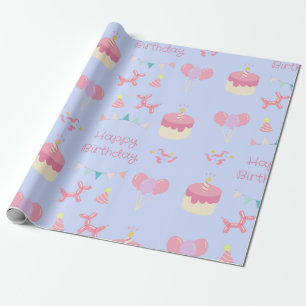Pastel Birthday Celebration Wrapping Paper