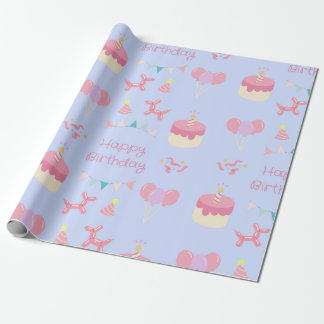 Pastel Birthday Celebration Wrapping Paper