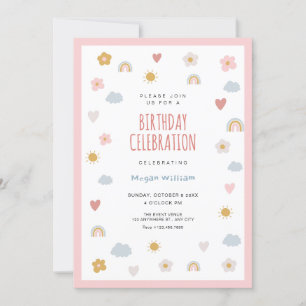 Pastel birthday invitation