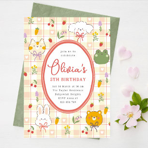 Pastel Birthday Invite Girl, Whimsical Kids Party