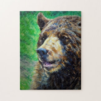Pastel Black Bear Portrait Jigsaw Puzzle