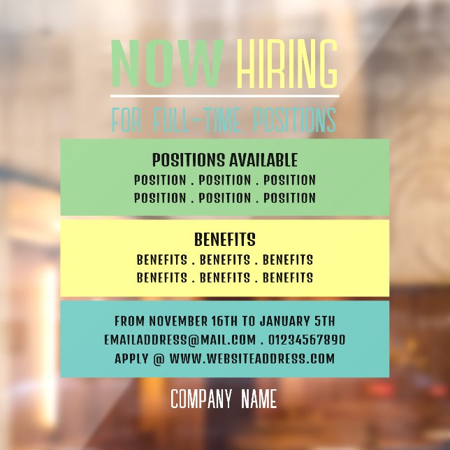 Pastel Blocks Job Vacancy Recruitment Advertising (Sheet 2)