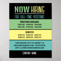 Pastel Blocks Job Vacancy Recruitment Advertising