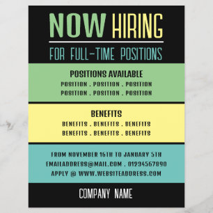 Pastel Blocks Vacancy Recruitment Advertising Flyer