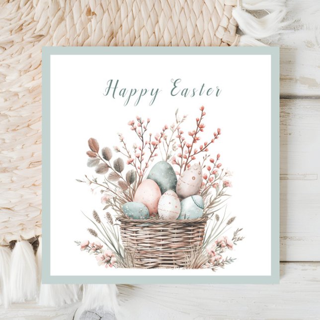 Pastel Bloom Easter Basket Brunch Napkin (Creator Uploaded)