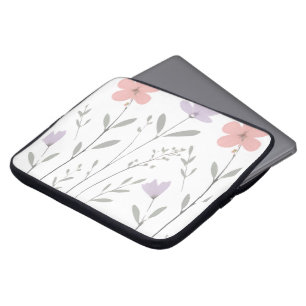 Pastel Bloom Floral for Teen Girls Laptop Sleeve