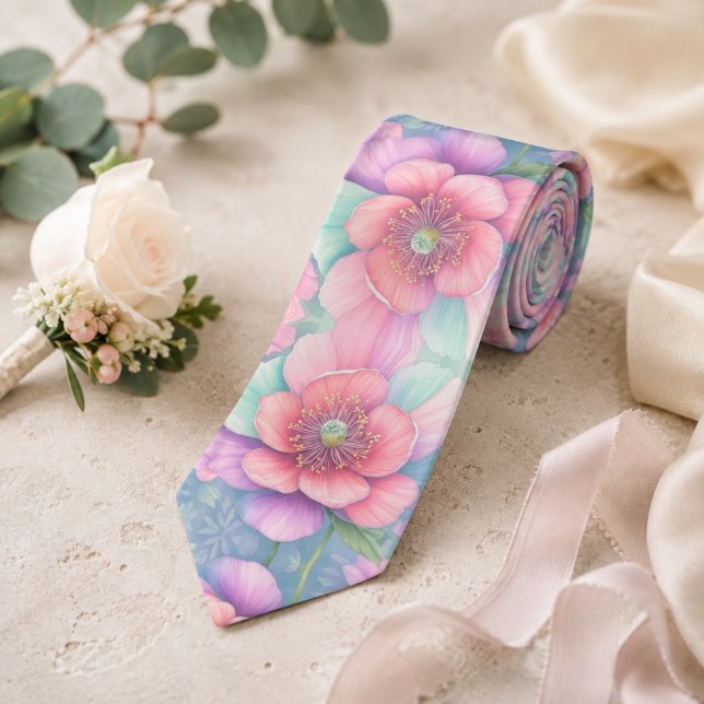 Pastel Bloom Tie (Creator Uploaded)