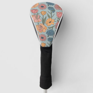 Pastel Blooms: Roses, Daisies, and Tulips Golf Head Cover