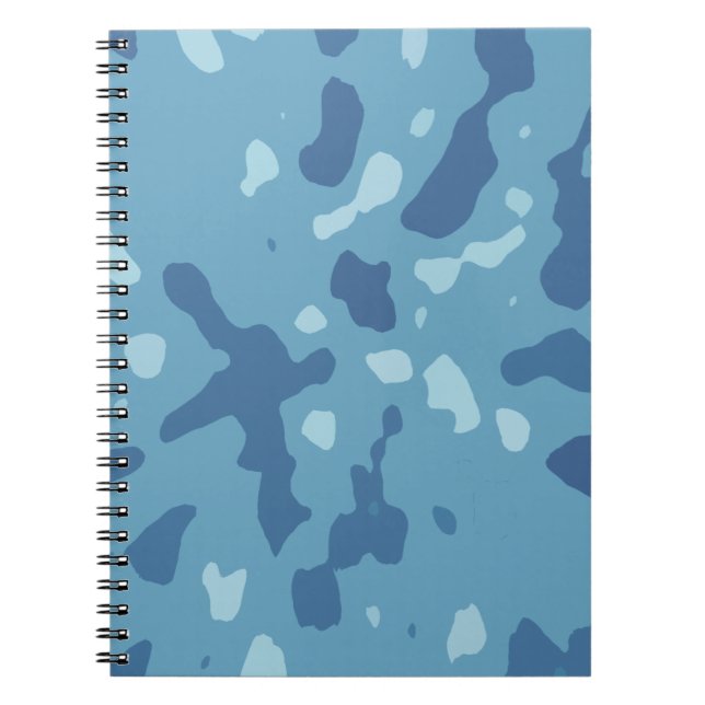 Pastel Blue Abstract Camo Pattern  Notebook (Front)