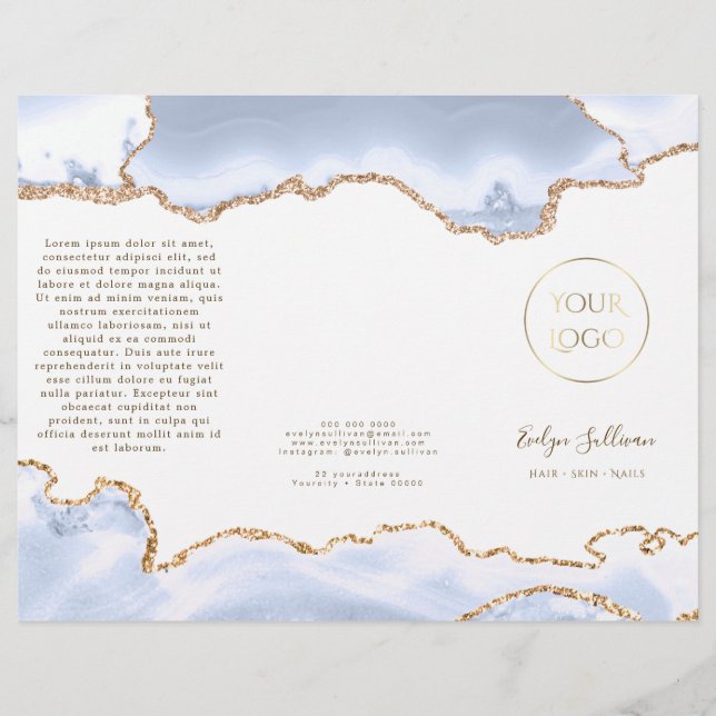 pastel blue agate brochure (Front)
