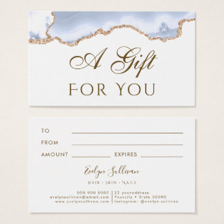 pastel blue Agate Gift Card