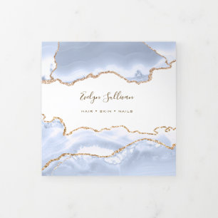 pastel blue Agate Trifold Brochure