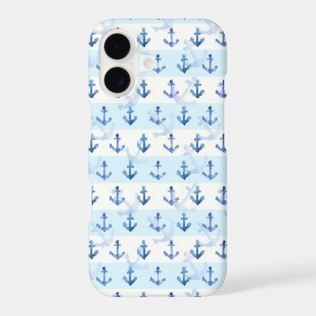 Pastel Blue Anchor Pattern (Back)