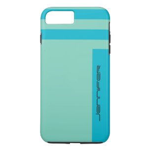 Pastel Blue and Green Minimalist Custom Tough Case-Mate iPhone Case