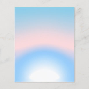 Pastel blue and pink radial gradient colours flyer