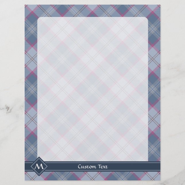 Pastel Blue and Pink Tartan Flyer (Front)