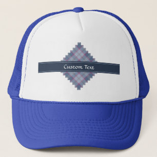 Pastel Blue and Pink Tartan Trucker Hat