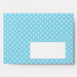 Pastel Blue and White Polka Dots Custom Envelope