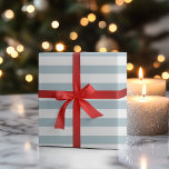 Pastel Blue and White Wide Horizontal Striped Wrapping Paper<br><div class="desc">Pastel Blue and White Wide Horizontal Striped Wrapping Paper</div>