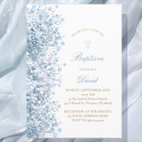 pastel blue Baby's Breath baby boy Baptism