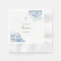 pastel blue baby's breath flowers Baptism