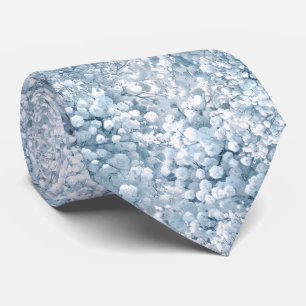 pastel blue Baby's Breath flowers Tie