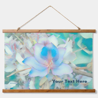 Pastel Blue Blossom Hanging Tapestry