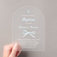 pastel blue bow Baptism