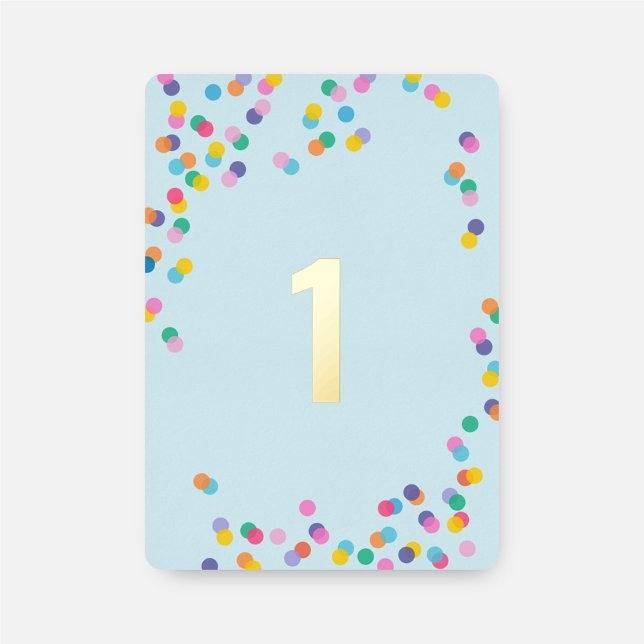 Pastel Blue Boy First Birthday Confetti Gold (Creator Uploaded)