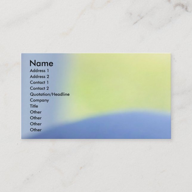 Pastel Blue Business Card (Front)