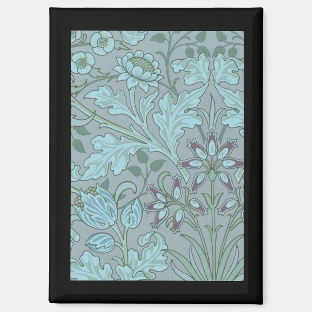 Pastel Blue Decorative Flowers  Magnet (Front)